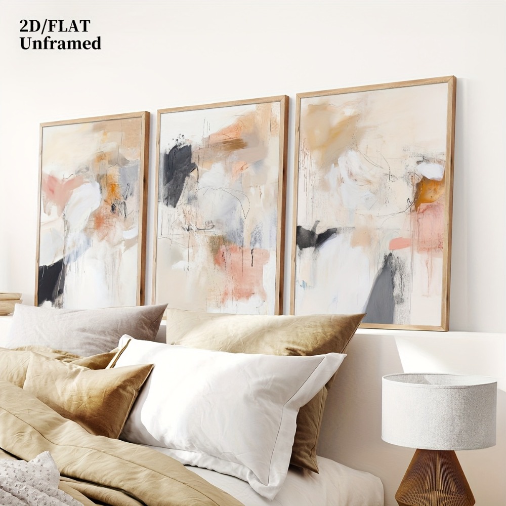 3 قطع لوحة فنية جدارية بدون إط - مراجعة Abstract Canvas Set وسعره